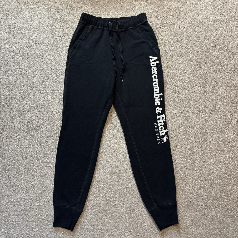 Abercrombie & Fitch Women’s Sweatpants Joggers Black Size Small Soft A&F Fleece